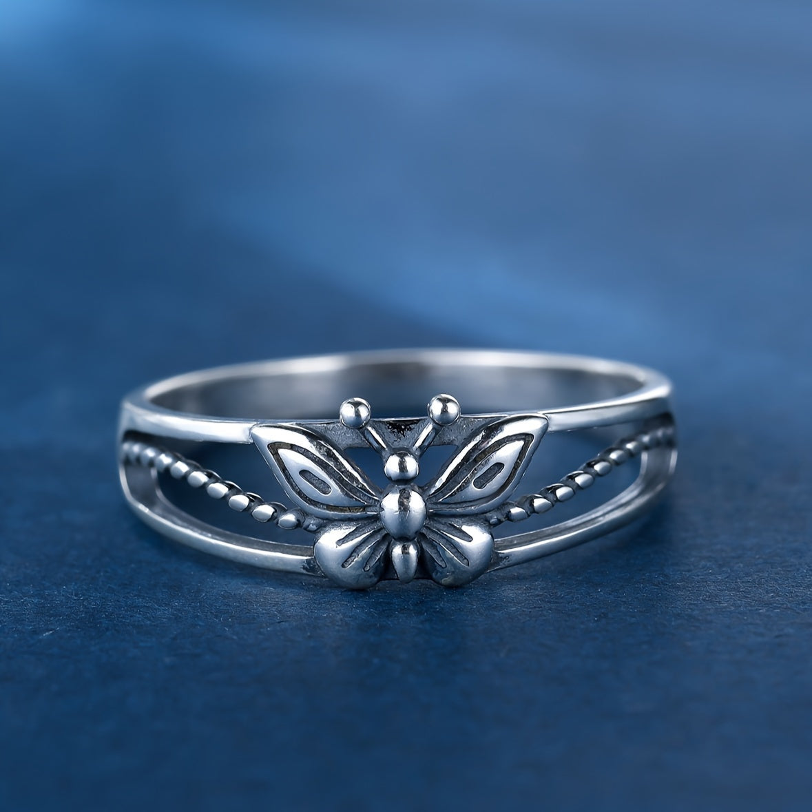 925 Sterling Silver Retro Butterfly Ring - High Quality Party Accessory Gift